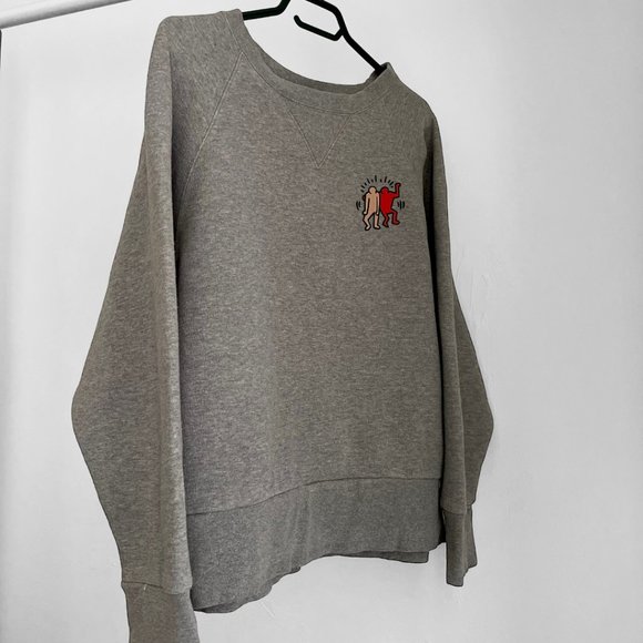 Lacoste Women's Keith Haring Design Cotton Blend Sweatshirt (M) - Picture 2 of 11